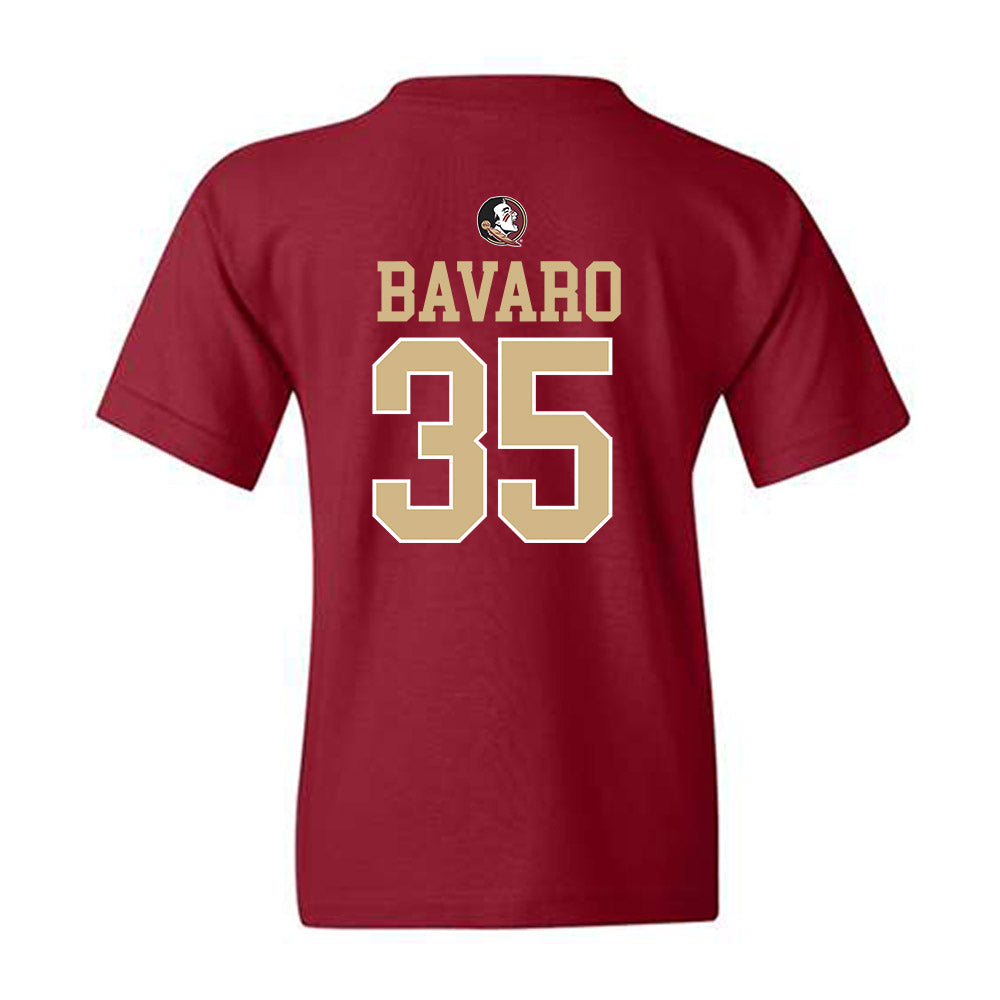 FSU - NCAA Baseball : Will Bavaro - Classic Shersey Youth T-Shirt-1