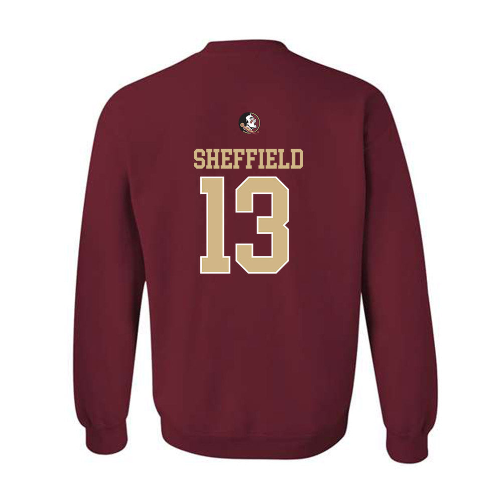 FSU - NCAA Baseball : Noah Sheffield - Sports Shersey Crewneck Sweatshirt-1