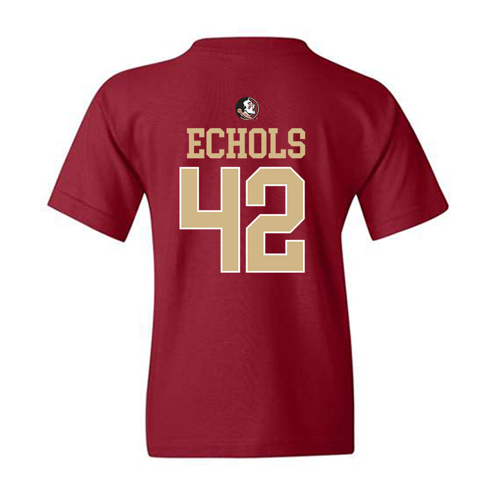 FSU - NCAA Baseball : Jacob Echols - Sports Shersey Youth T-Shirt-1