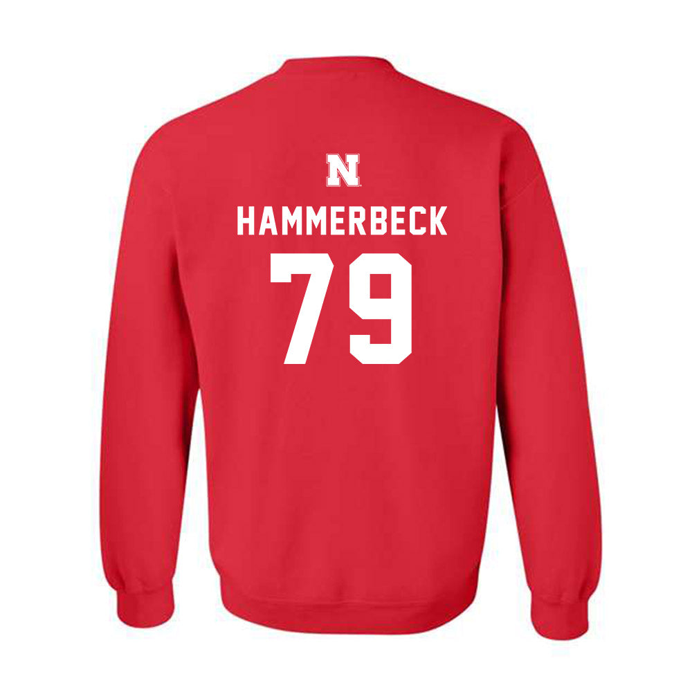 Nebraska - NCAA Football : Shawn Hammerbeck - Replica Shersey Crewneck Sweatshirt-1