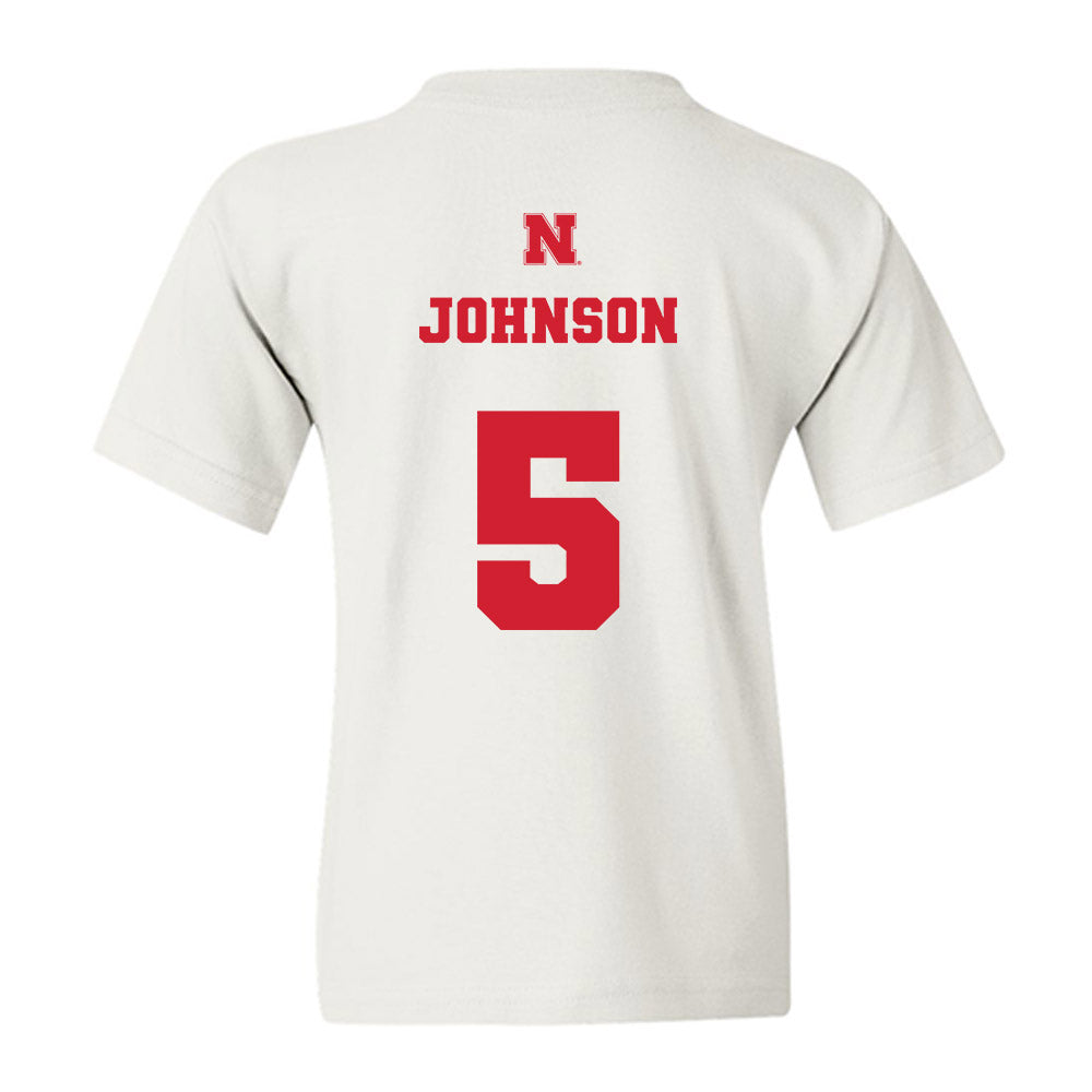 Nebraska - NCAA Women's Basketball : Claire Johnson - Generic Shersey Youth T-Shirt-1