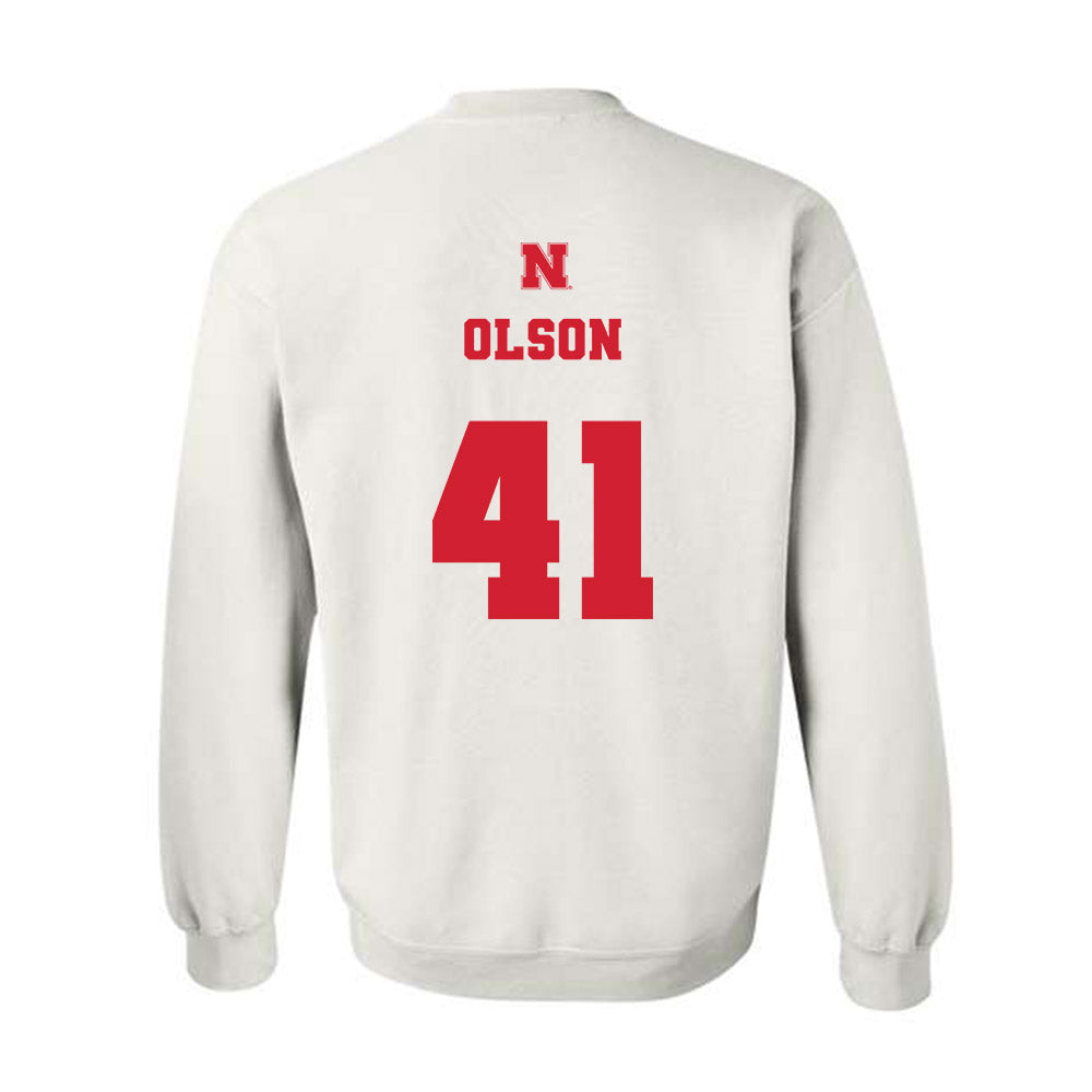 Nebraska - NCAA Baseball : Chase Olson - Generic Shersey Crewneck Sweatshirt-1
