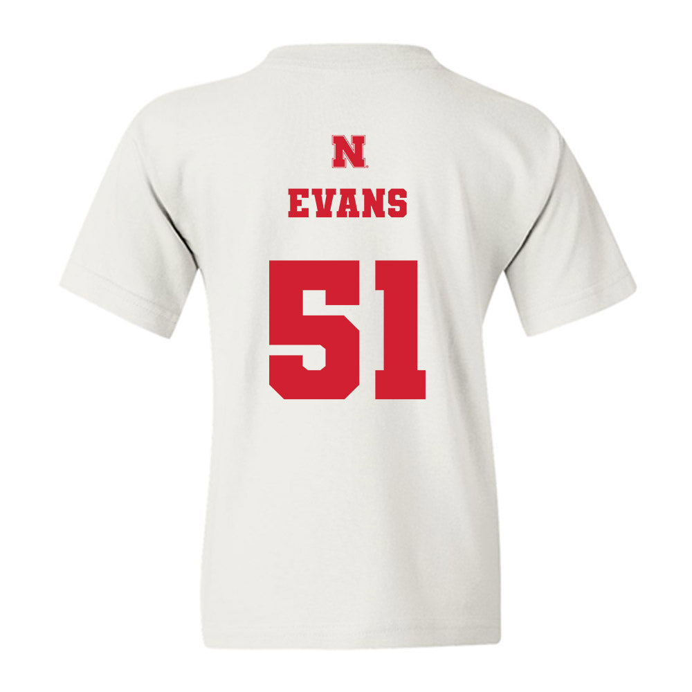 Nebraska - NCAA Football : Justin Evans - Generic Shersey Youth T-Shirt-1