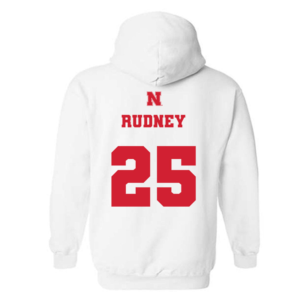 Nebraska - NCAA Women's Soccer : Ella Rudney - Generic Shersey Hooded Sweatshirt-1