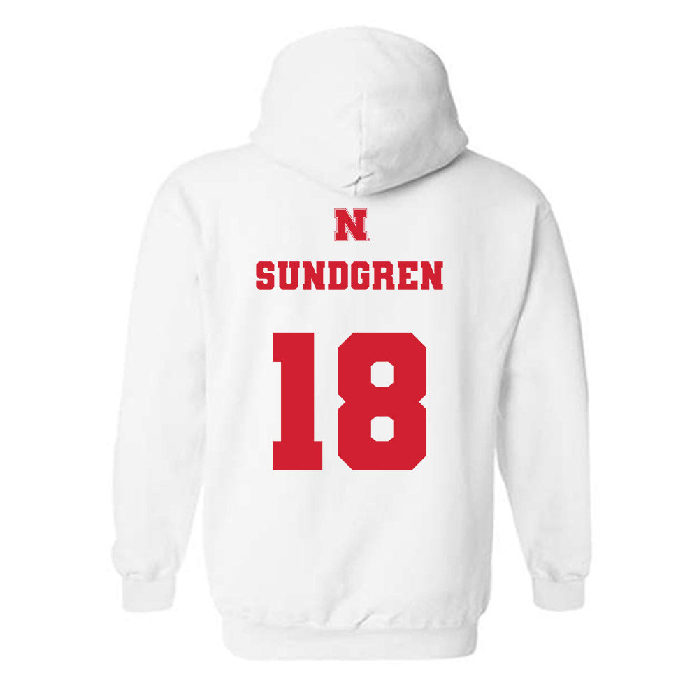 Nebraska - NCAA Baseball : Kanon Sundgren - Generic Shersey Hooded Sweatshirt-1