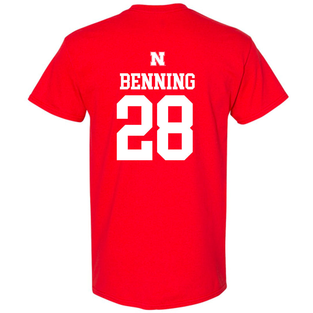 Nebraska - NCAA Football : Caleb Benning - Generic Shersey T-Shirt-1