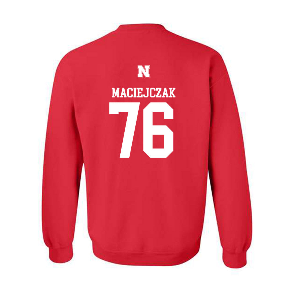 Nebraska - NCAA Football : Jason Maciejczak - Generic Shersey Crewneck Sweatshirt