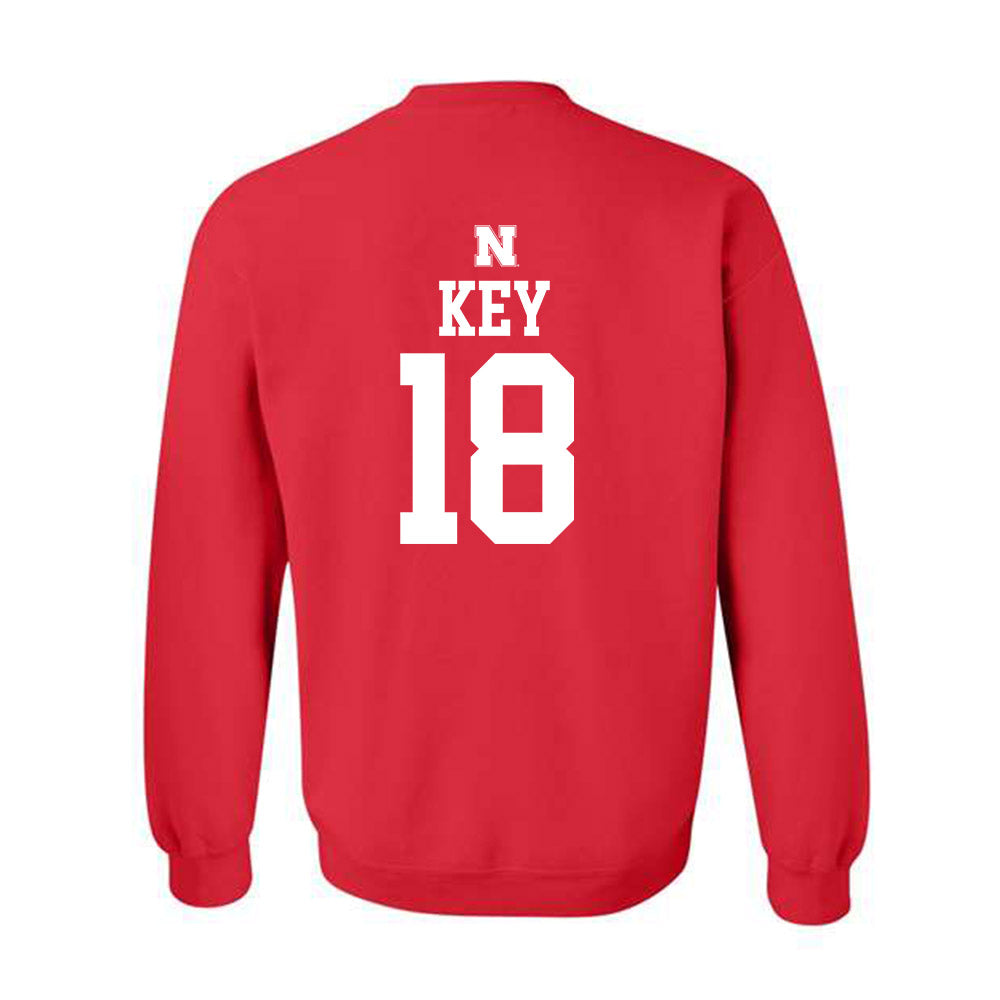 Nebraska - NCAA Football : Dane Key - Generic Shersey Crewneck Sweatshirt-1