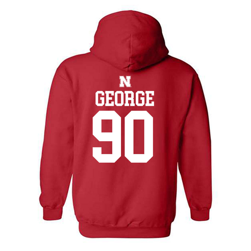 Nebraska - NCAA Football : Jaylen George - Generic Shersey Hooded Sweatshirt-1