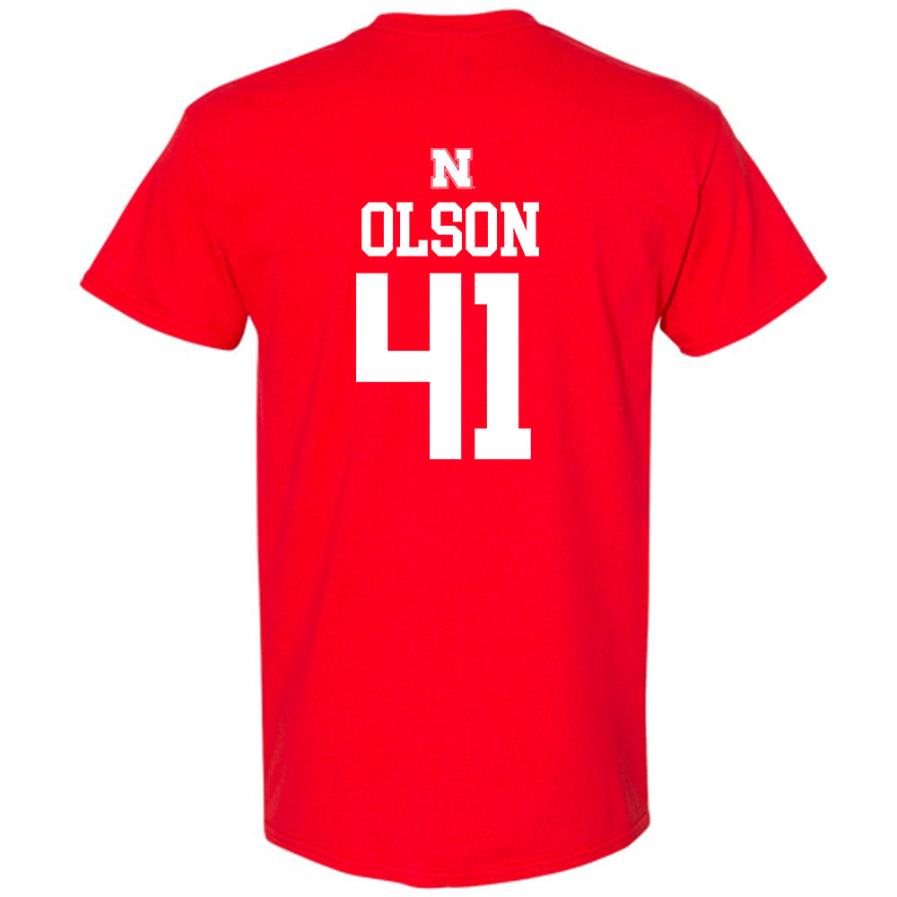 Nebraska - NCAA Baseball : Chase Olson - Generic Shersey T-Shirt-1