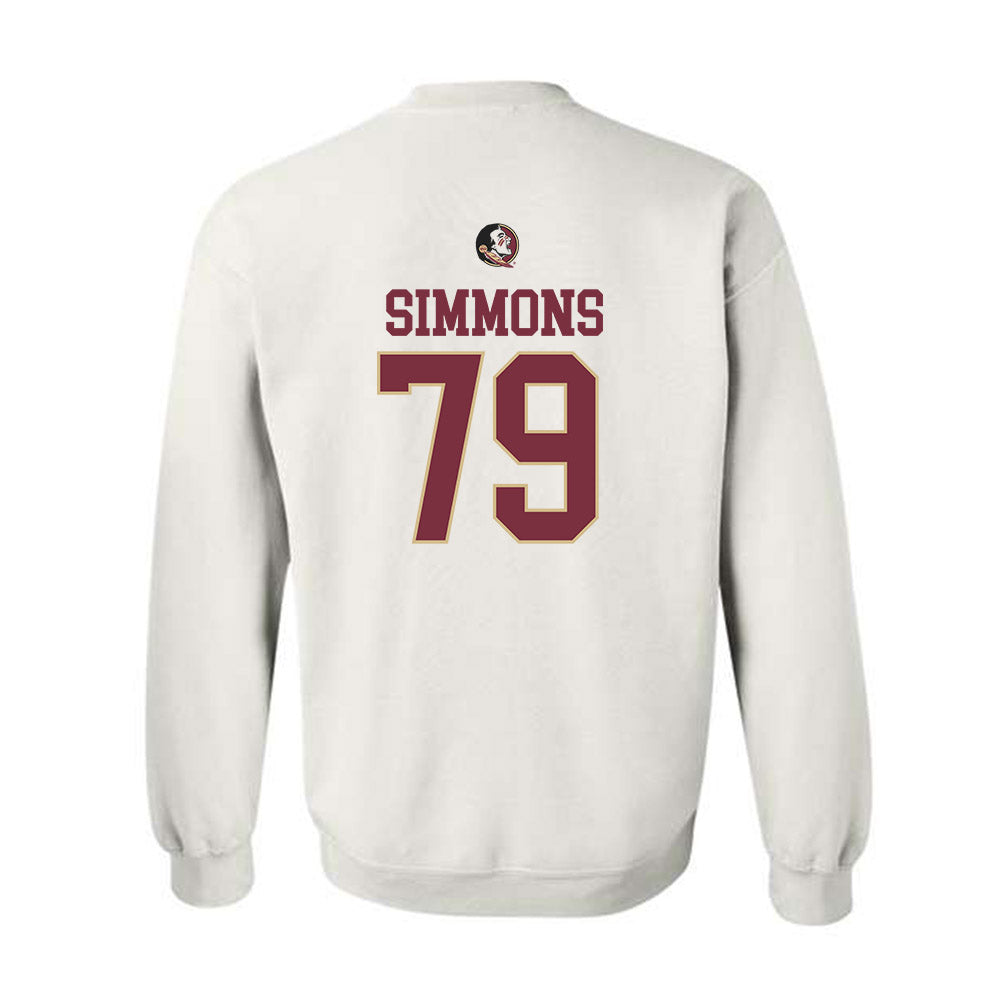 FSU - NCAA Football : Lucas Simmons - Fashion Shersey Crewneck Sweatshirt