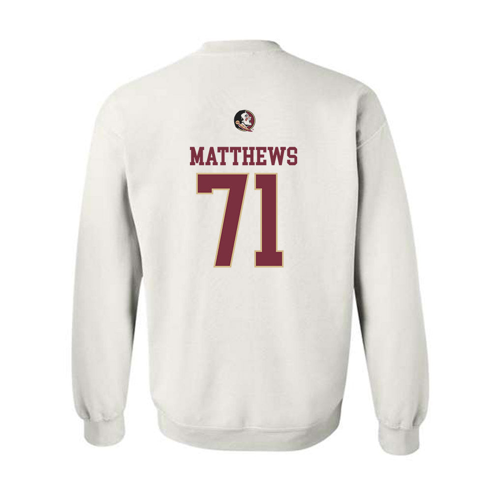 FSU - NCAA Football : JaElyne Matthews - Fashion Shersey Crewneck Sweatshirt-1