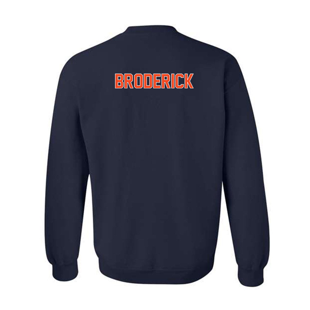 Virginia - NCAA Baseball : Will Broderick - Replica Shersey Crewneck Sweatshirt-1