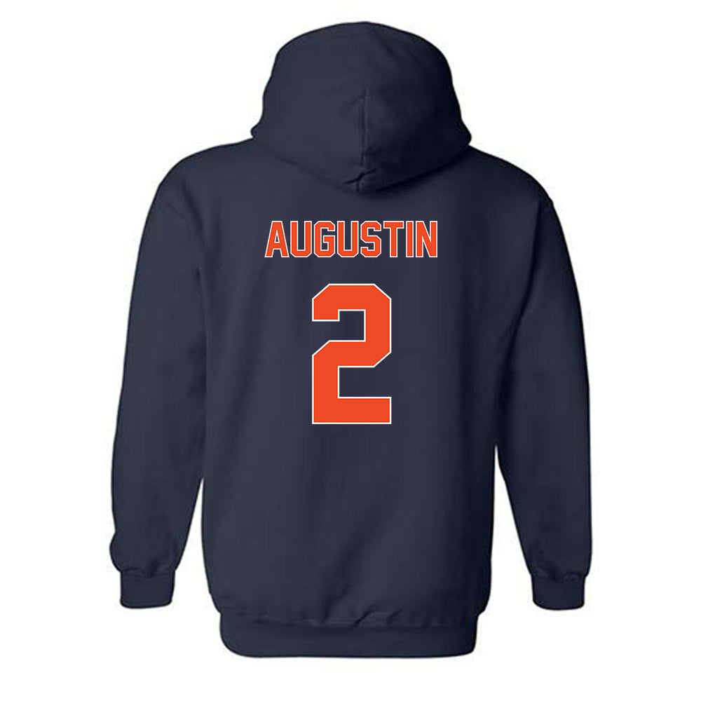 Virginia - NCAA Baseball : Matt Augustin - Replica Shersey Hooded Sweatshirt-1