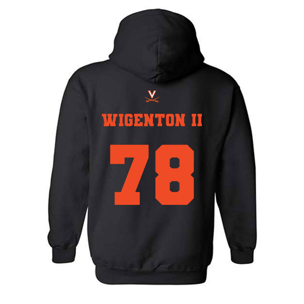 Virginia - NCAA Football : Kevin Wigenton II - Fashion Shersey Hooded Sweatshirt-1