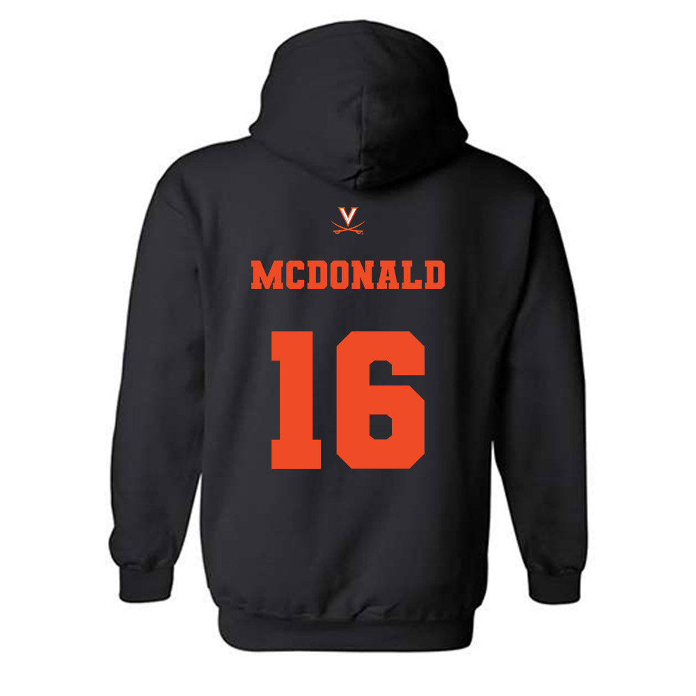 Virginia - NCAA Football : Trey McDonald - Fashion Shersey Hooded Sweatshirt-1