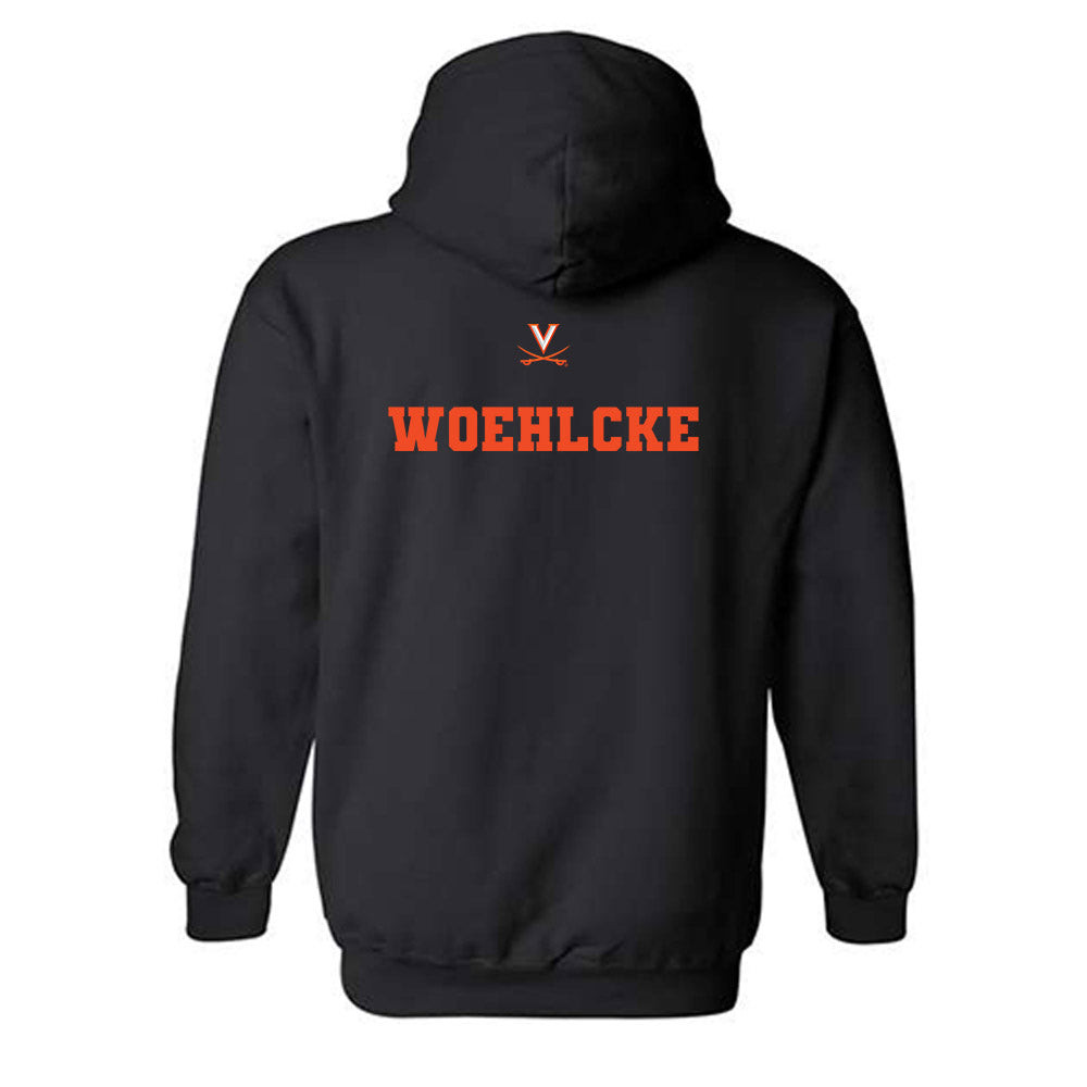 Virginia - NCAA Women's Track & Field : Ella Woehlcke - Fashion Shersey Hooded Sweatshirt