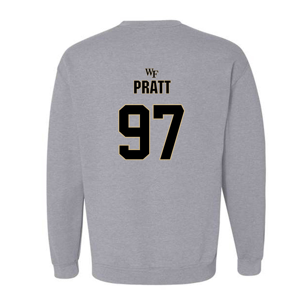Wake Forest - NCAA Football : Josiah Pratt - Fashion Shersey Crewneck Sweatshirt-1