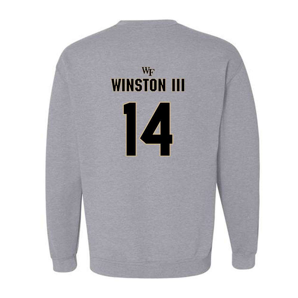 Wake Forest - NCAA Football : Braxton Winston III - Fashion Shersey Crewneck Sweatshirt-1