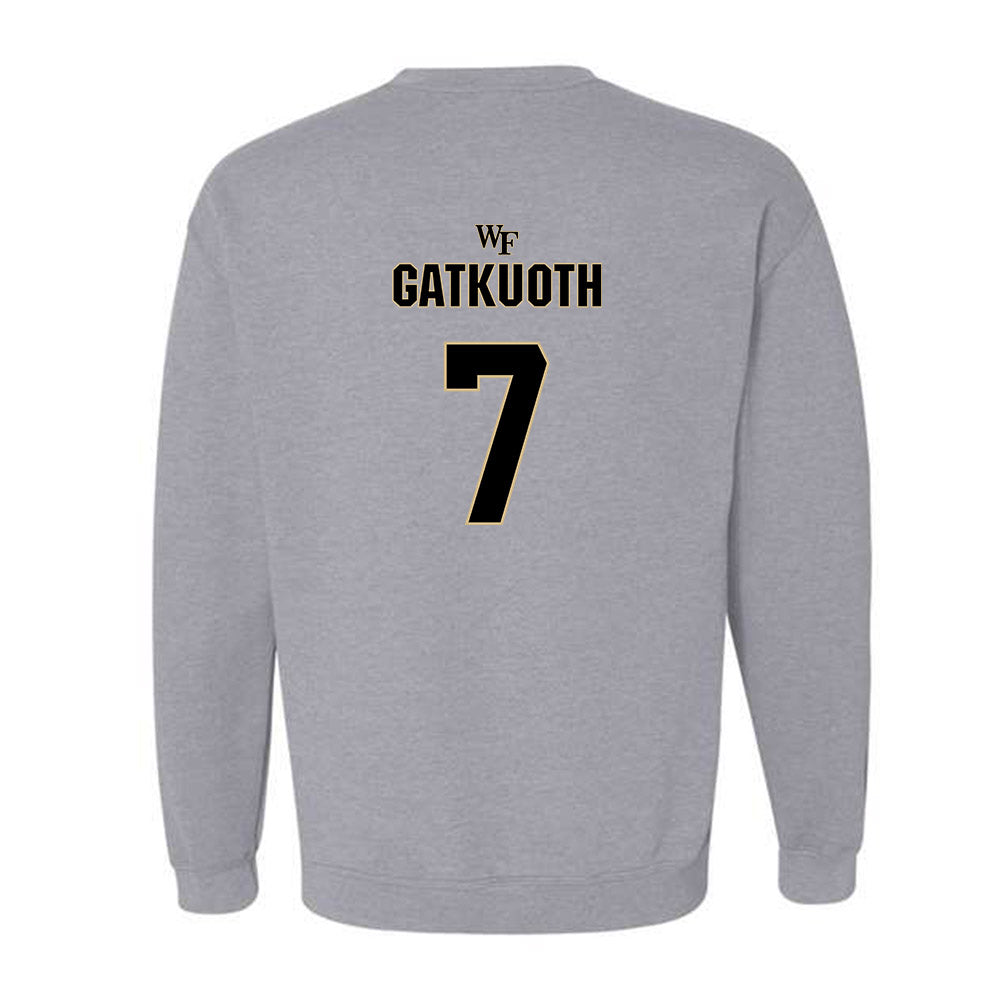 Wake Forest - NCAA Football : Nuer Gatkuoth - Fashion Shersey Crewneck Sweatshirt-1