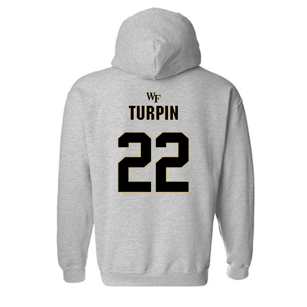 Wake Forest - NCAA Football : Myles Turpin - Fashion Shersey Hooded Sweatshirt-1
