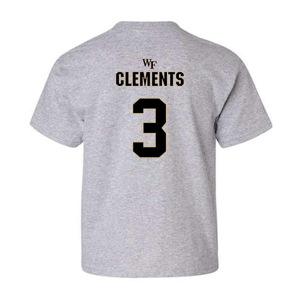Wake Forest - NCAA Football : JaMario Clements - Fashion Shersey Youth T-Shirt-1