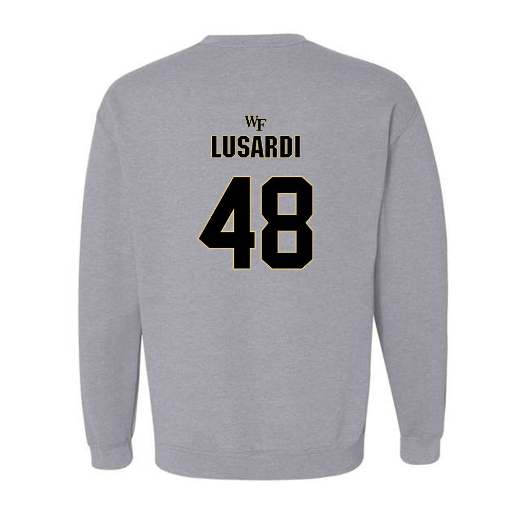 Wake Forest - NCAA Football : Matthew Lusardi - Fashion Shersey Crewneck Sweatshirt-1