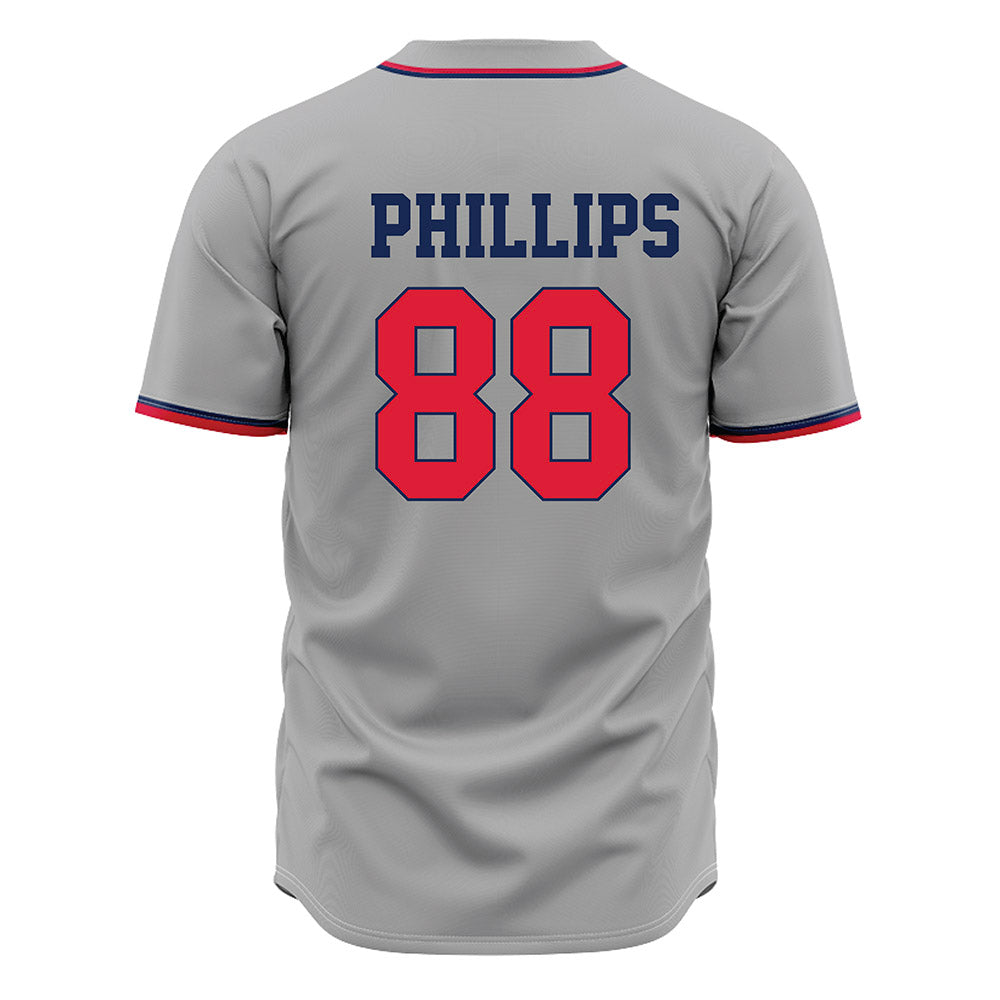 Dayton - NCAA Baseball : Mack Phillips - Grey Jersey-1