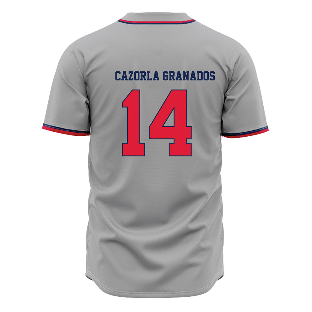 Dayton - NCAA Baseball : Alejandro Cazorla Granados - Grey Jersey-1