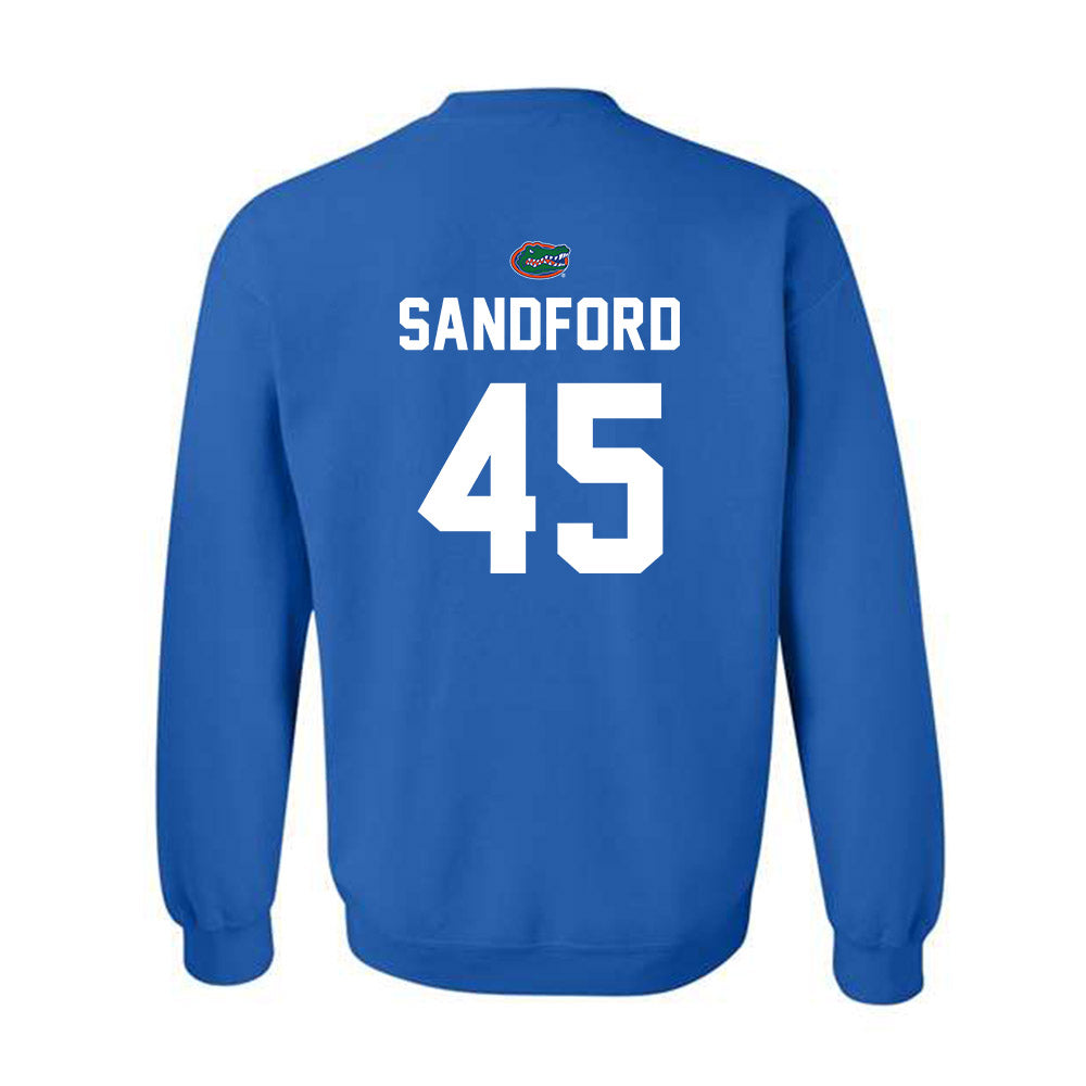 Florida - NCAA Baseball : Schuyler Sandford - Replica Shersey Crewneck Sweatshirt
