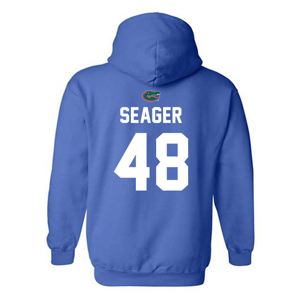 Florida - NCAA Football : Erich Seager - Replica Shersey Hooded Sweatshirt-1