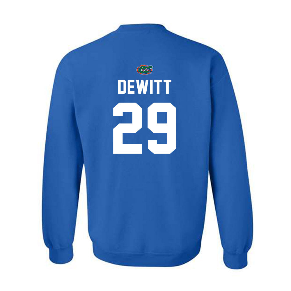 Florida - NCAA Women's Lacrosse : Boo DeWitt - Replica Shersey Crewneck Sweatshirt-1