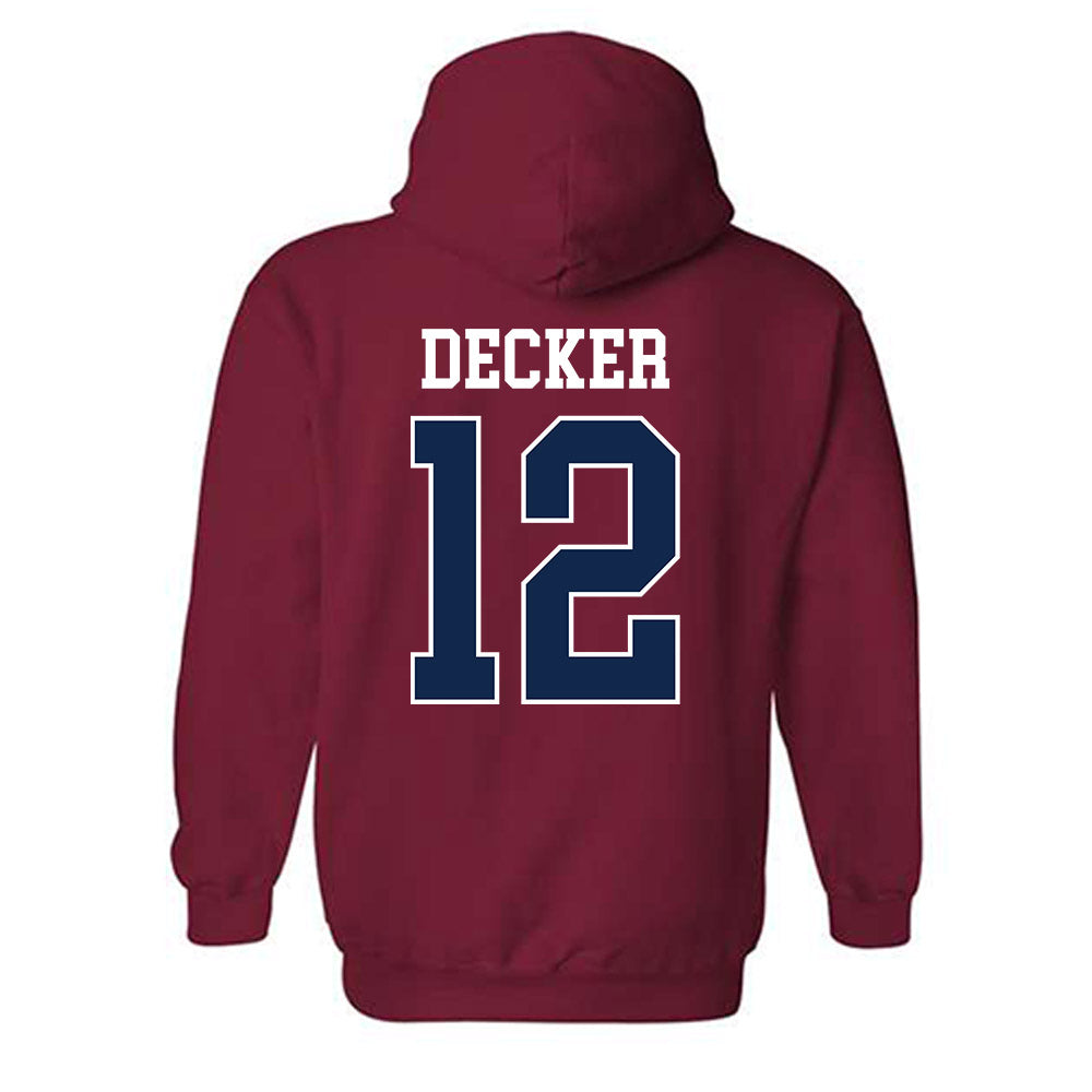 Ole Miss - NCAA Baseball : Dominic Decker - Replica Shersey Hooded Sweatshirt-1