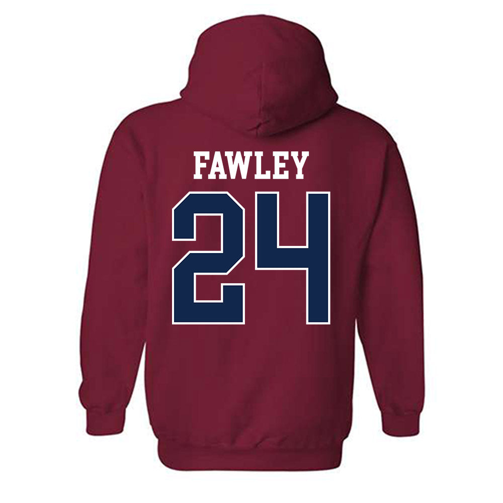 Ole Miss - NCAA Baseball : Austin Fawley - Replica Shersey Hooded Sweatshirt-1
