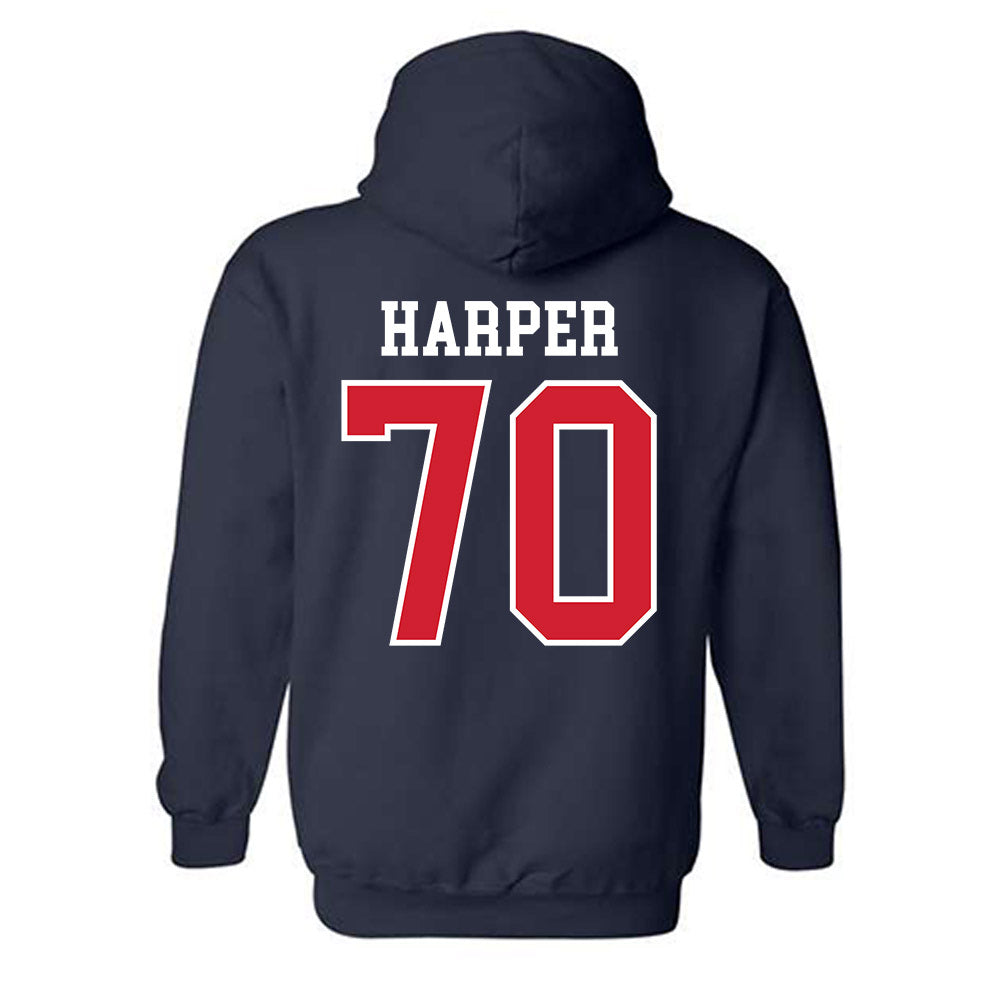 Ole Miss - NCAA Football : Devin Harper - Replica Shersey Hooded Sweatshirt-1