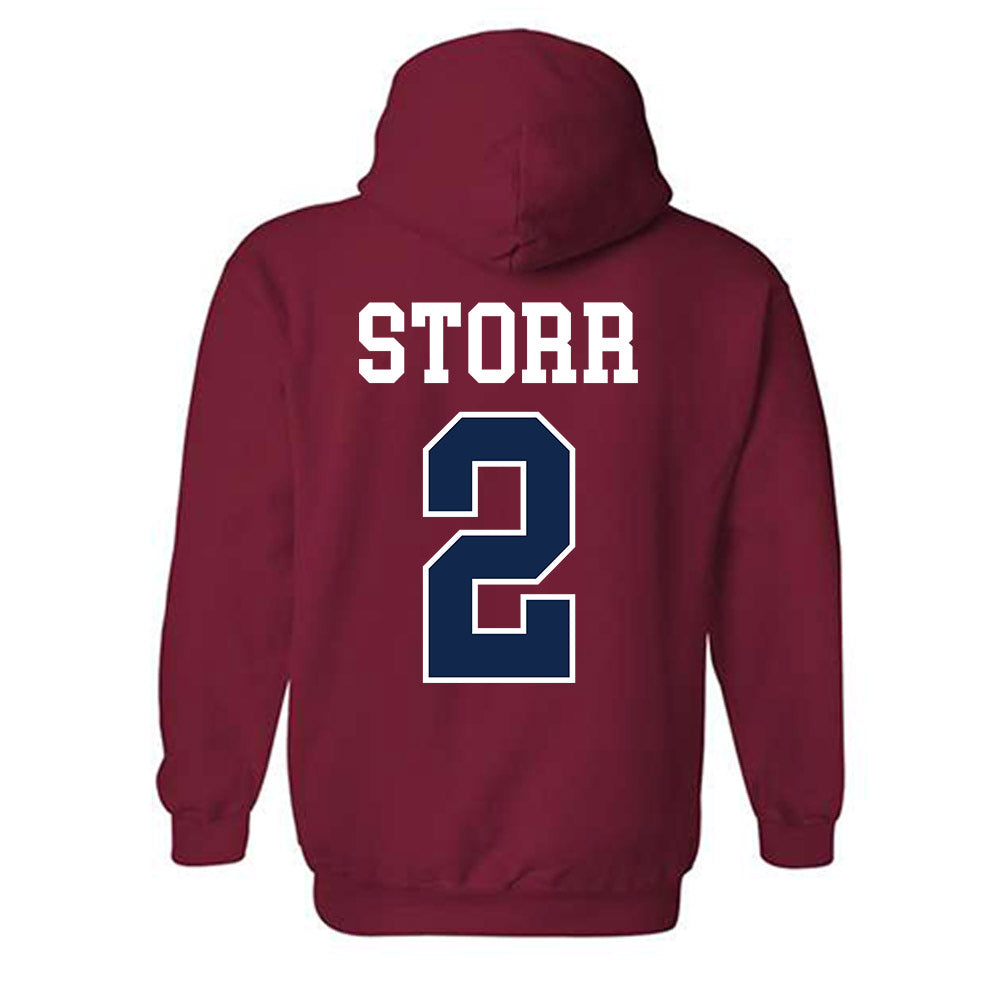 Ole Miss - NCAA Men's Basketball : AJ Storr - Fashion Shersey Hooded Sweatshirt-1
