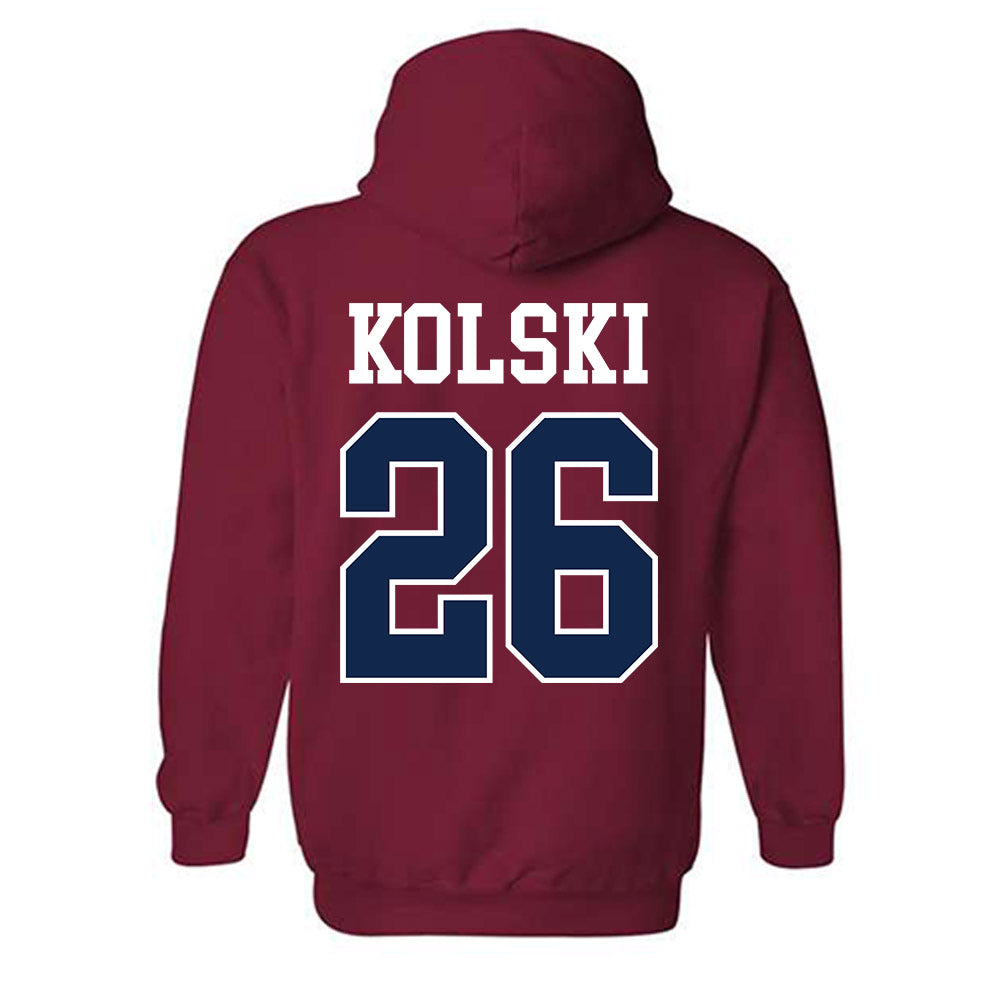 Ole Miss - NCAA Women's Soccer : Allison Kolski - Fashion Shersey Hooded Sweatshirt-1