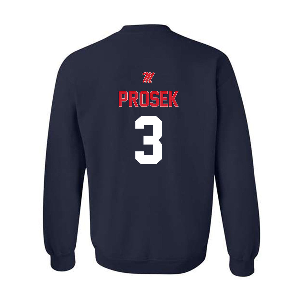 Ole Miss - NCAA Baseball : Cole Prosek - Sports Shersey Crewneck Sweatshirt-1