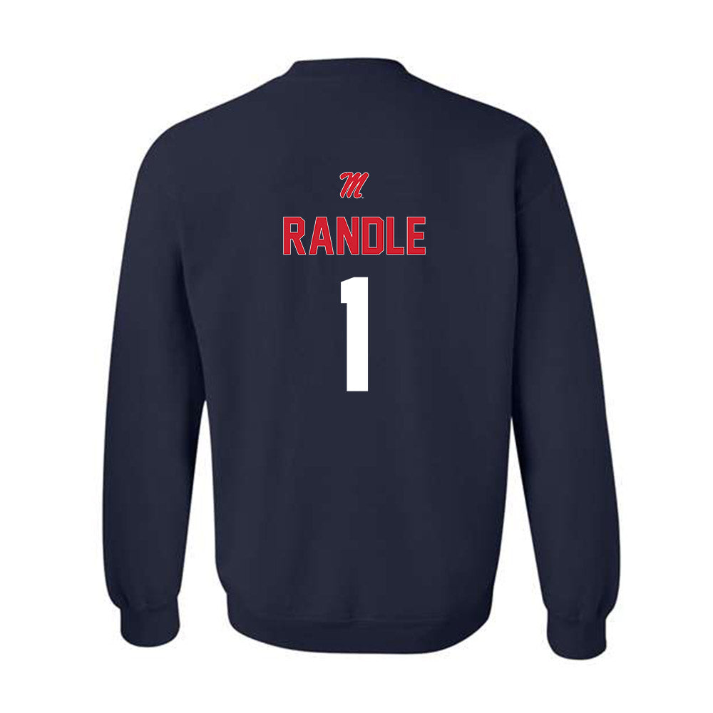 Ole Miss - NCAA Baseball : Brayden Randle - Sports Shersey Crewneck Sweatshirt-1