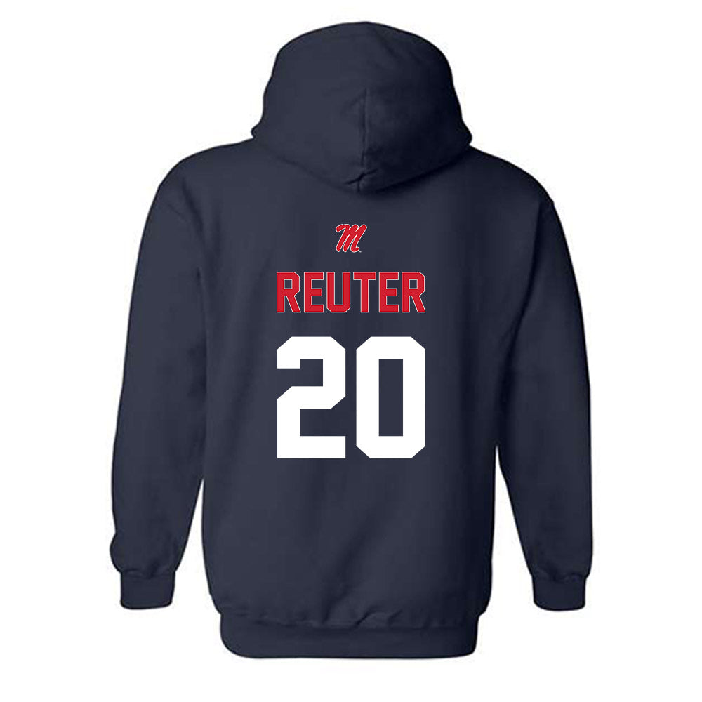 Ole Miss - NCAA Baseball : Collin Reuter - Sports Shersey Hooded Sweatshirt-1