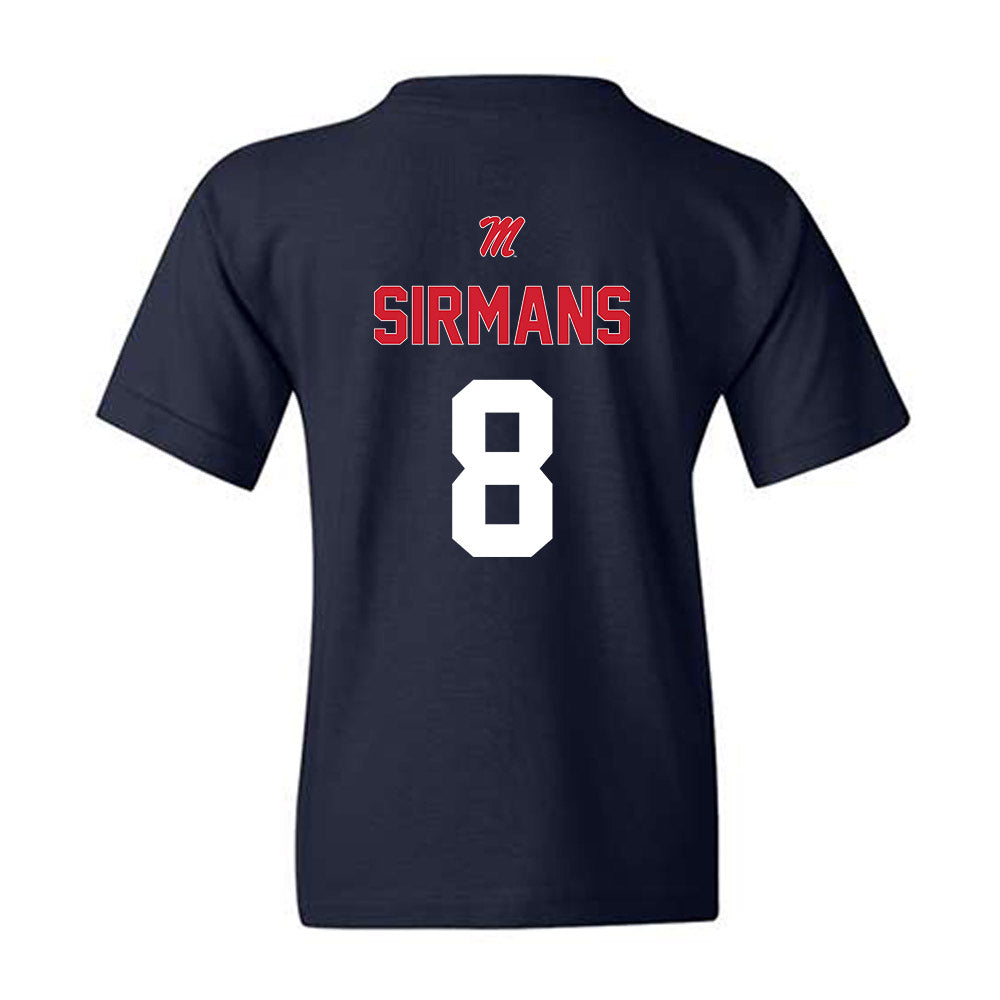 Ole Miss - NCAA Baseball : Tate Sirmans - Sports Shersey Youth T-Shirt-1