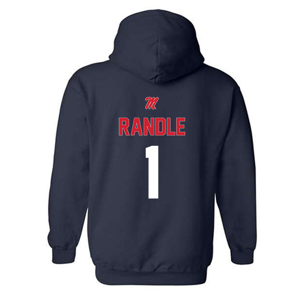 Ole Miss - NCAA Baseball : Brayden Randle - Sports Shersey Hooded Sweatshirt-1