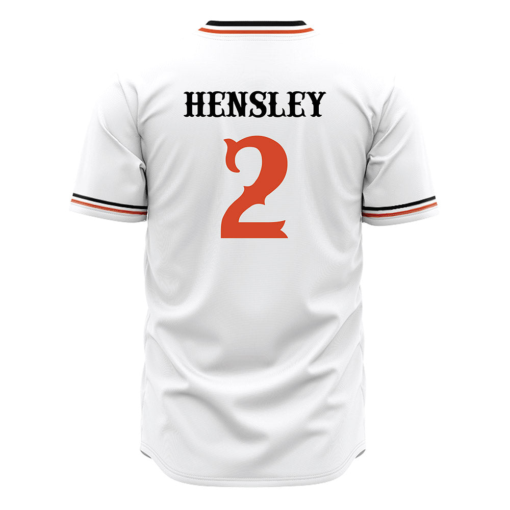 Campbell - NCAA Baseball : Connor Hensley - White Jersey-1