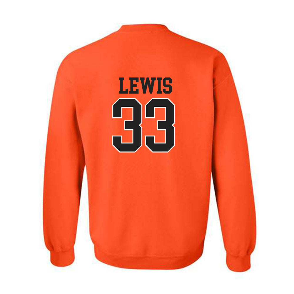 Campbell - NCAA Baseball : Harrison Lewis - Replica Shersey Crewneck Sweatshirt-1