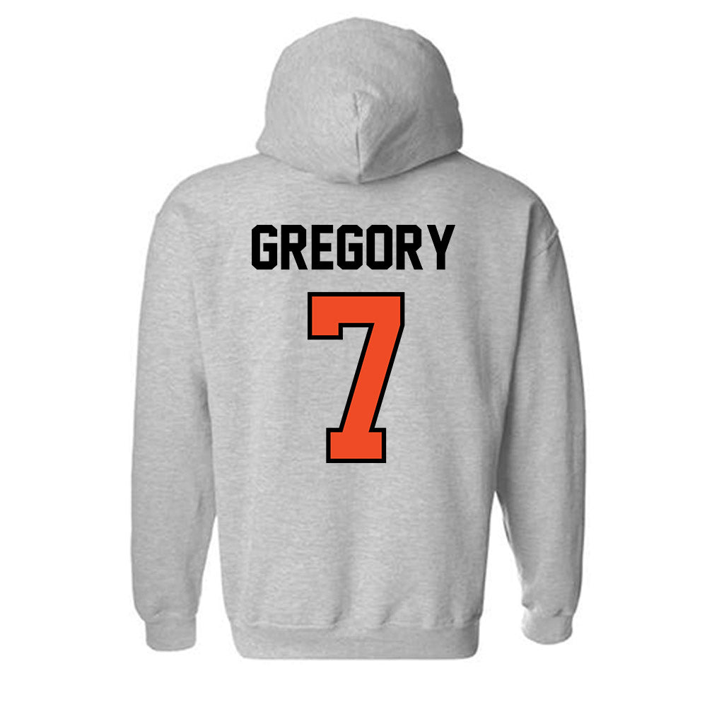 Campbell - NCAA Men's Basketball : Camren Gregory - Fashion Shersey Hooded Sweatshirt-1