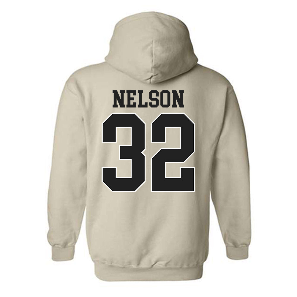 Vanderbilt - NCAA Baseball : Riley Nelson - Replica Shersey Hooded Sweatshirt