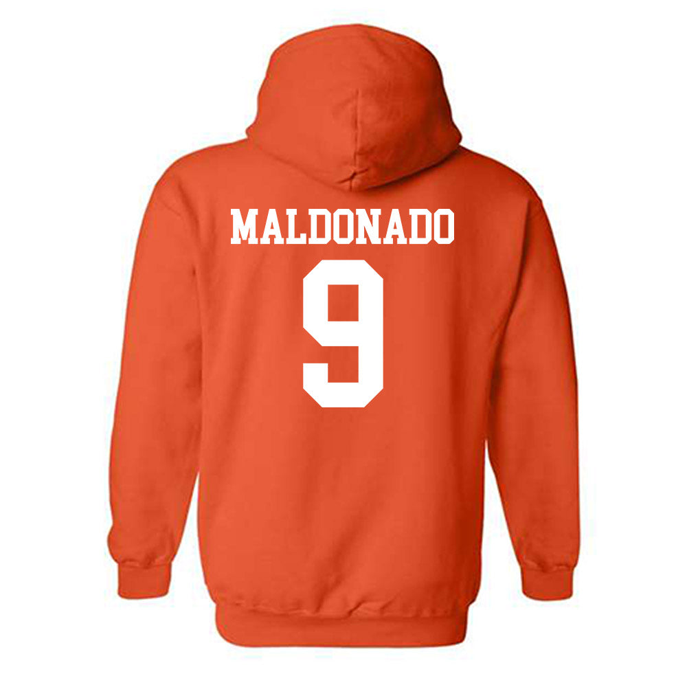 UTRGV - NCAA Baseball : Evan Maldonado - Orange Hooded Sweatshirt-1