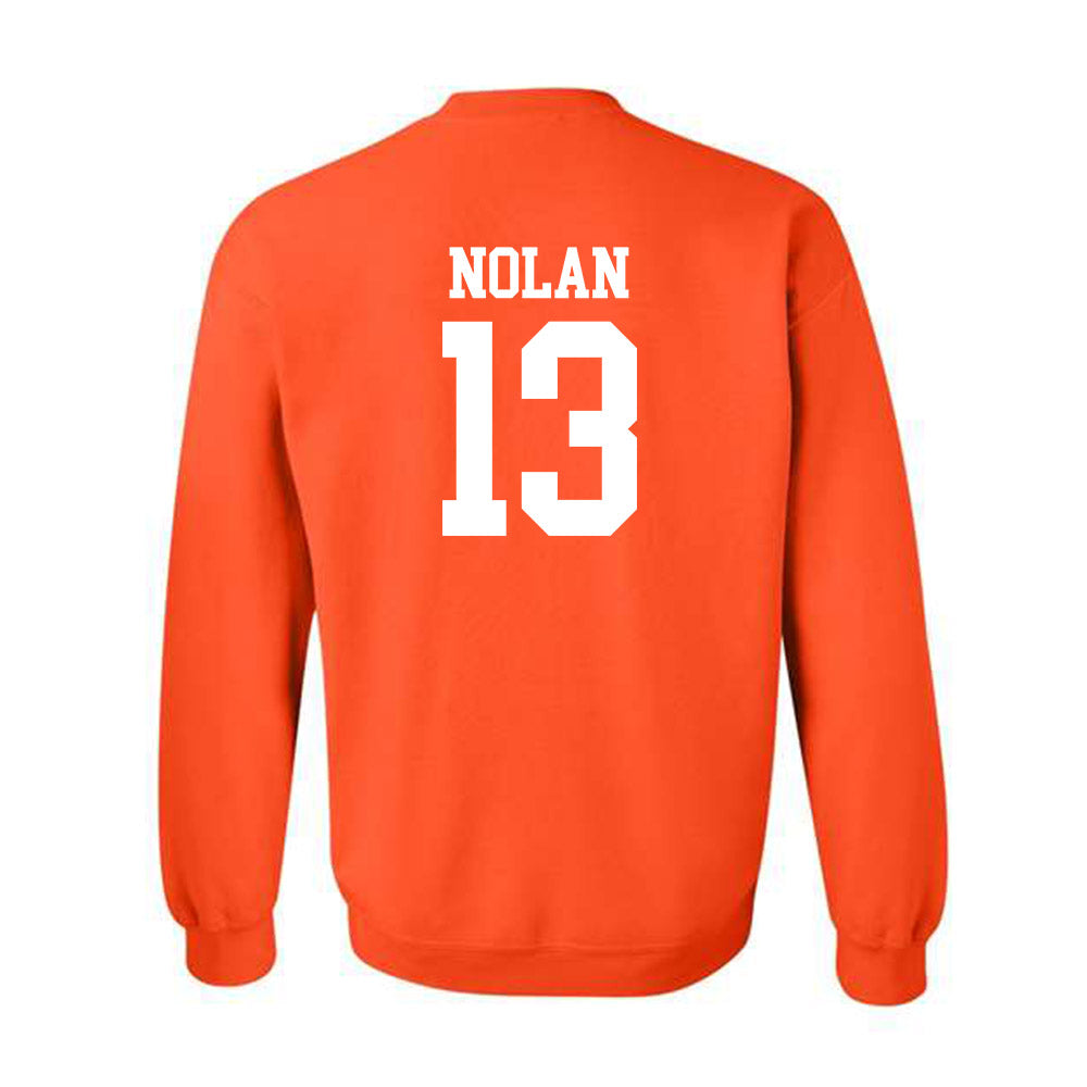 UTRGV - NCAA Baseball : Nick Nolan - Orange Crewneck Sweatshirt-1