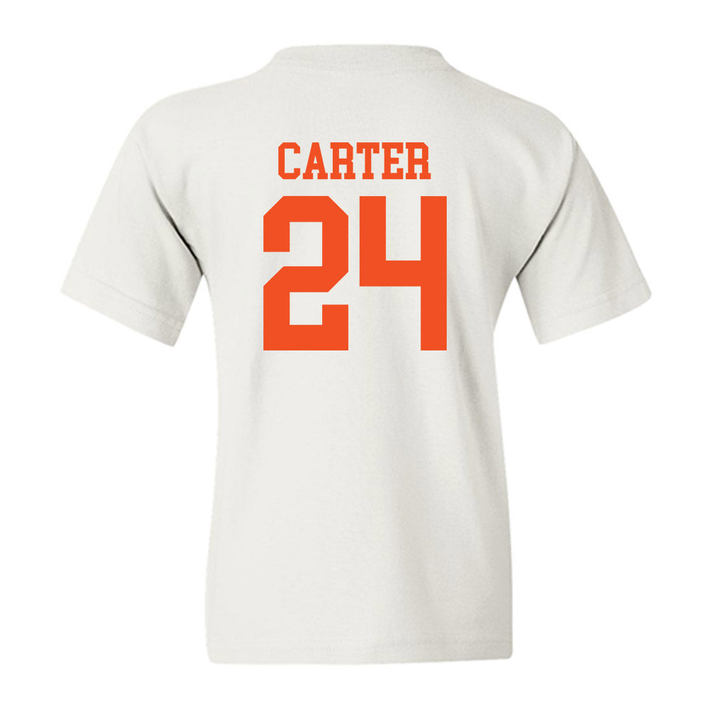 UTRGV - NCAA Baseball : Cameron Carter - White Youth T-Shirt-1