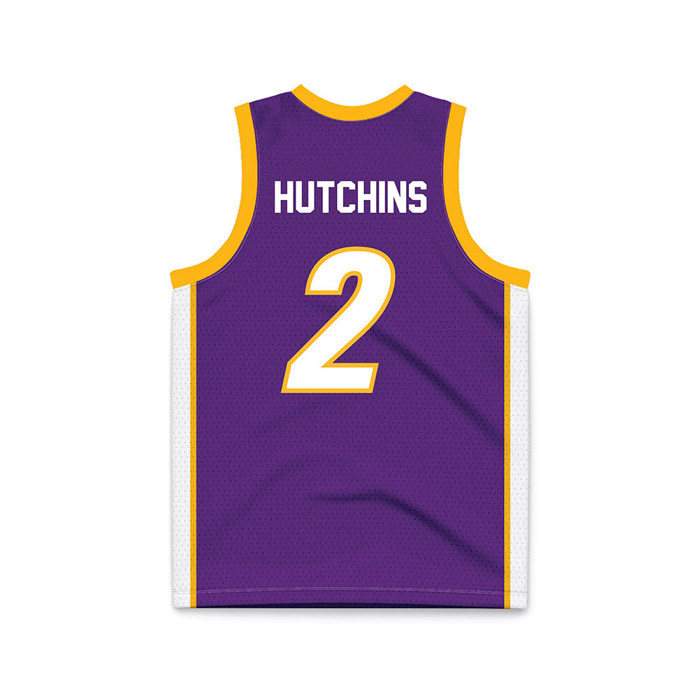 Northern Iowa - NCAA Men's Basketball : Geon Hutchins - Purple Basketball Jersey-1